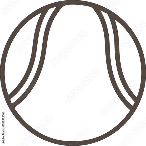 A simple line drawing of a baseball Vector, illustration
