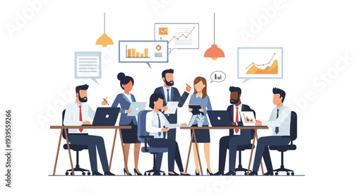 Business Team Working Together Office.