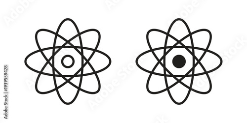 Physics icon collection with multiple styles. EPS10