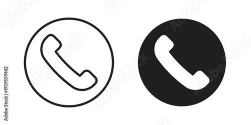 Phone call icon collection with multiple styles. EPS10