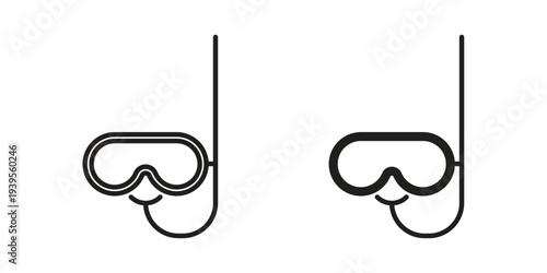 Scuba diving icon collection with multiple styles. EPS10