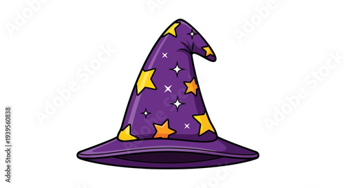 Purple Wizard Hat with Stars