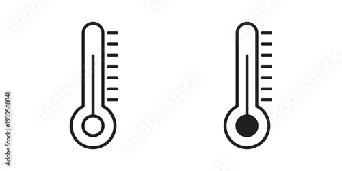 Temperature icon collection with multiple styles. EPS10