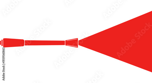 Red Pressure Washer Lance Spraying Water Stream