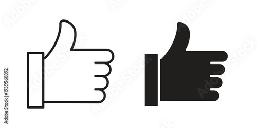 Thumb icon collection with multiple styles. EPS10