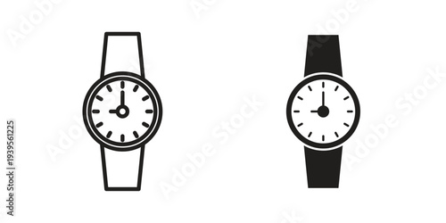 Watch icon collection with multiple styles. EPS10