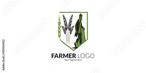 Vector Farmer Logo Design Fully Editable High Quality