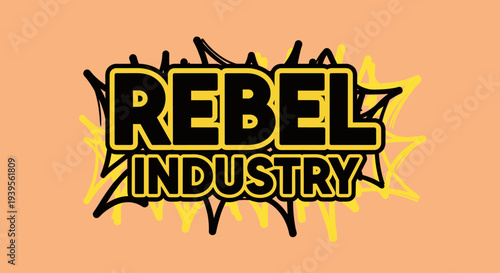Rebel Industry Comic Book Style Typography.