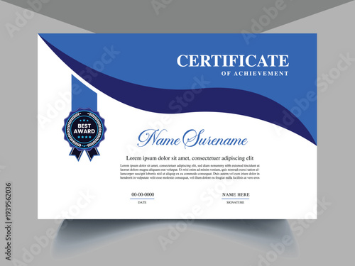 professional Certificate Design Concept