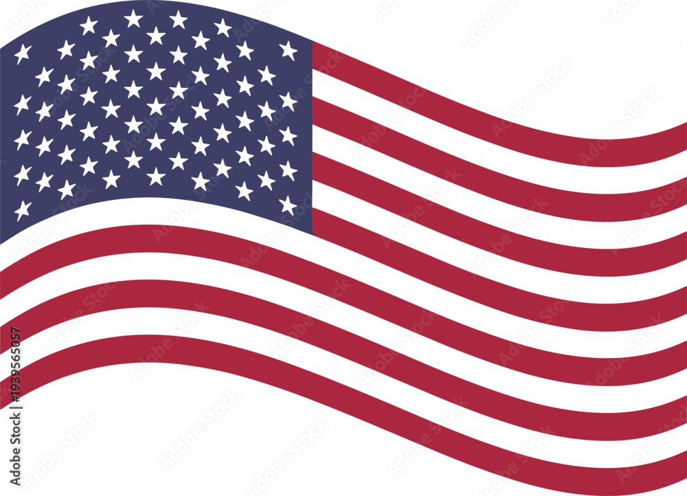 Fototapeta premium Waving American flag symbolizing freedom and patriotism