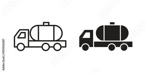 Tank truck icon in a simple, black and white style.