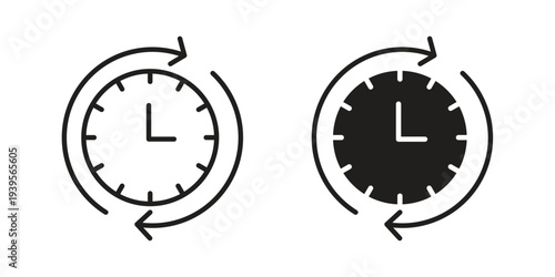 Wait time icon in a simple, black and white style.