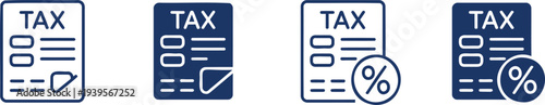 Four dark blue tax document with varying details form