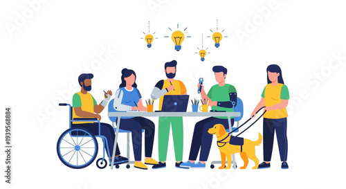 Inclusive Team Brainstorming: Diverse Professionals with Disabilities Collaborating for Innovation