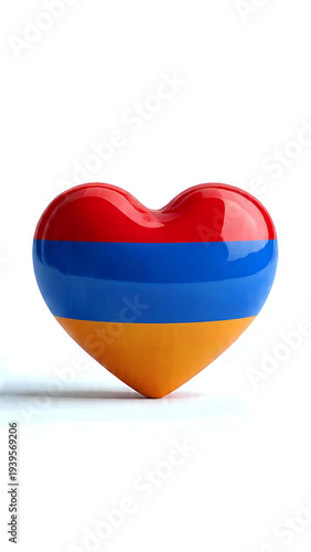 Free Download Armenia Flag Heart Shape Isolated on White Background Love Armenia Patriotism Concept - GFXLoad
