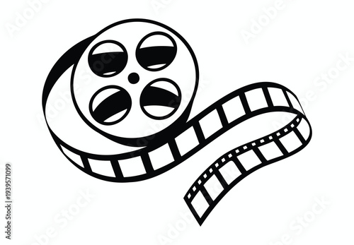 film strip, movie cinema icon,  film reel movie vector art, film strip frame silhouette vector illustration 