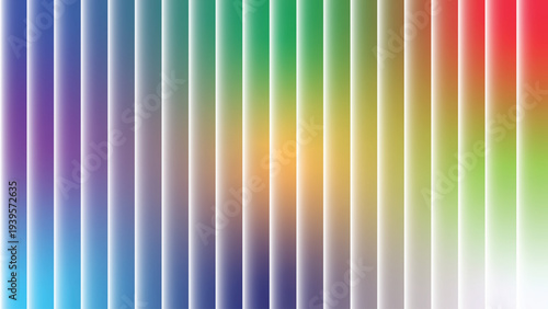 Vertical neon rainbow gradient bars