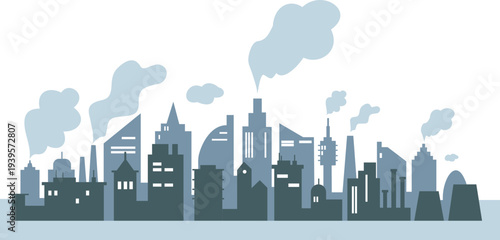Urban Air Pollution Illustration