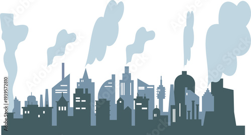 Urban Air Pollution Illustration