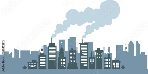 Urban Air Pollution Illustration
