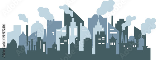 Urban Air Pollution Illustration