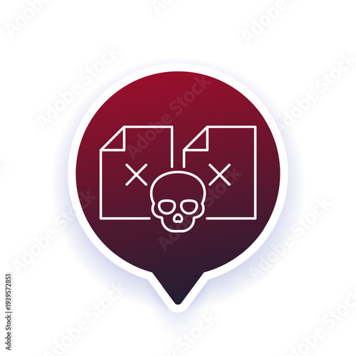 infected files icon, line design