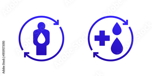 rehydrate your body icons, recovering from dehydration