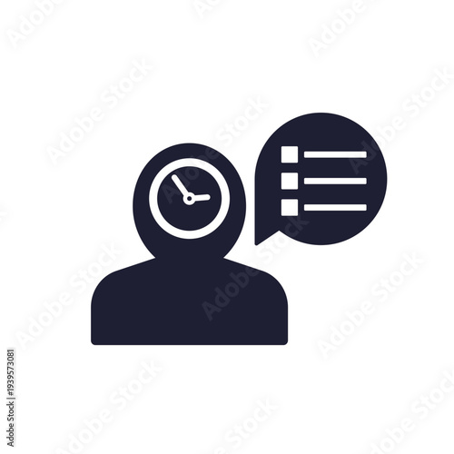 routine or daily tasks icon on white