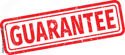 GUARANTEE red rubber stamp text