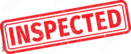 INSPECTED red rubber stamp text