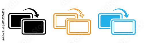 Colorful square transition flowchart