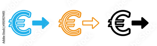 Euro currency exchange flow