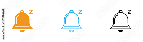 Bell icons in different colors