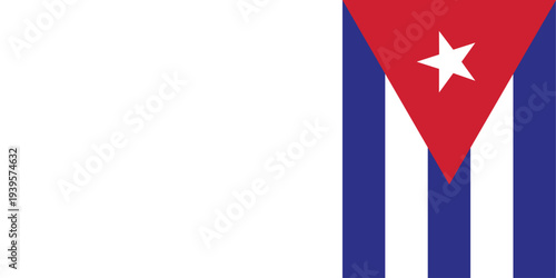 Background flag of the Republic of Cuba. Cuba template pattern flag