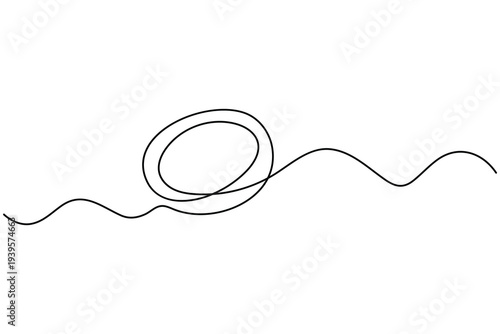 Continuous one line drawing of wedding rings and engagement ring minimalist illustration
