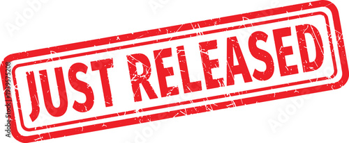 JUST RELEASED red rubber stamp text