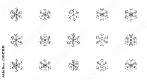 Collection of Snowflake Patterns with Unique Designs.