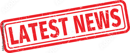 LATEST NEWS red rubber stamp text