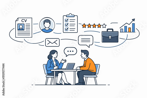 Evaluating job applicants during interview process, human resources recruitment system