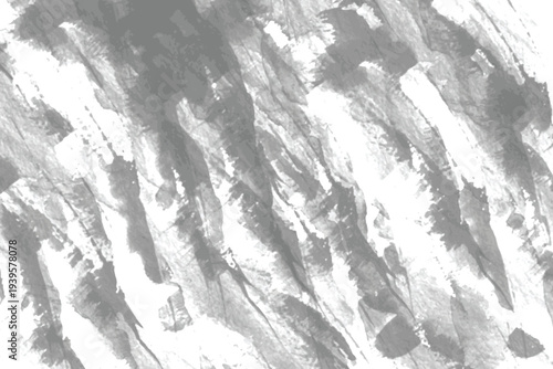 Abstract Gray Watercolor Brush Strokes Background with Textured Ink Wash.