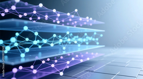 Wallpaper Mural Advanced Visualization of Intelligent Filtering Systems in Data Environments Optimizing Multi-Layer Node Networks for Biotech Drug Discovery Enterprise Solutions Torontodigital.ca