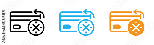 Colorful icons depicting credit card and coin rotation