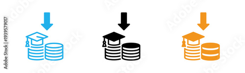 Education investment icons