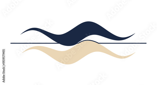 Wavy Lines Abstract Design Element Shapes.
