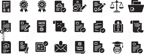 document vector pack of legal finance id and office symbols