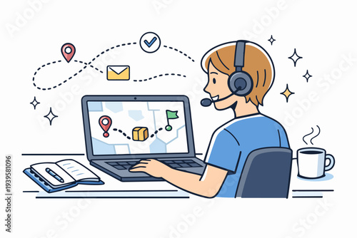 Agent providing customer support for logistics and delivery tracking service