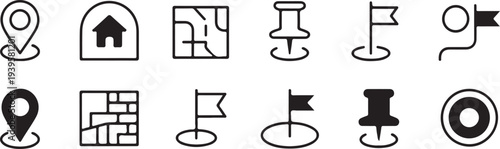 location marker icon pack map layout pins flags pushpin symbols