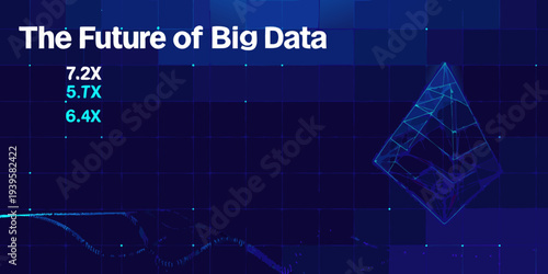 The future of big data is visualized with a geometric design