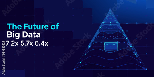 Abstract digital artwork showcasing the concept of big data and future technology