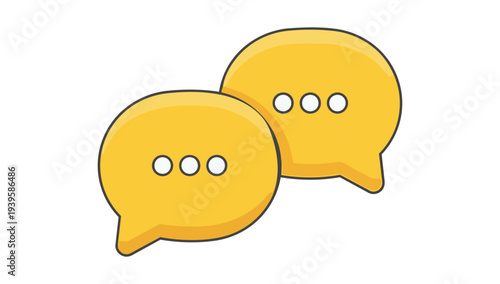 Colorful Chat icons. speech bubble sign and symbol. comment icon. message. Editable vector illustration